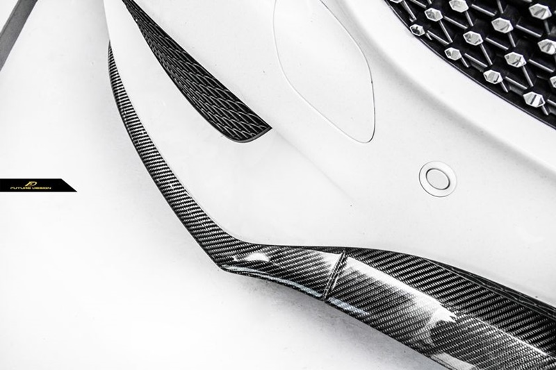 W205 Coupe - OEM style Carbon Front Lip Spoiler 06